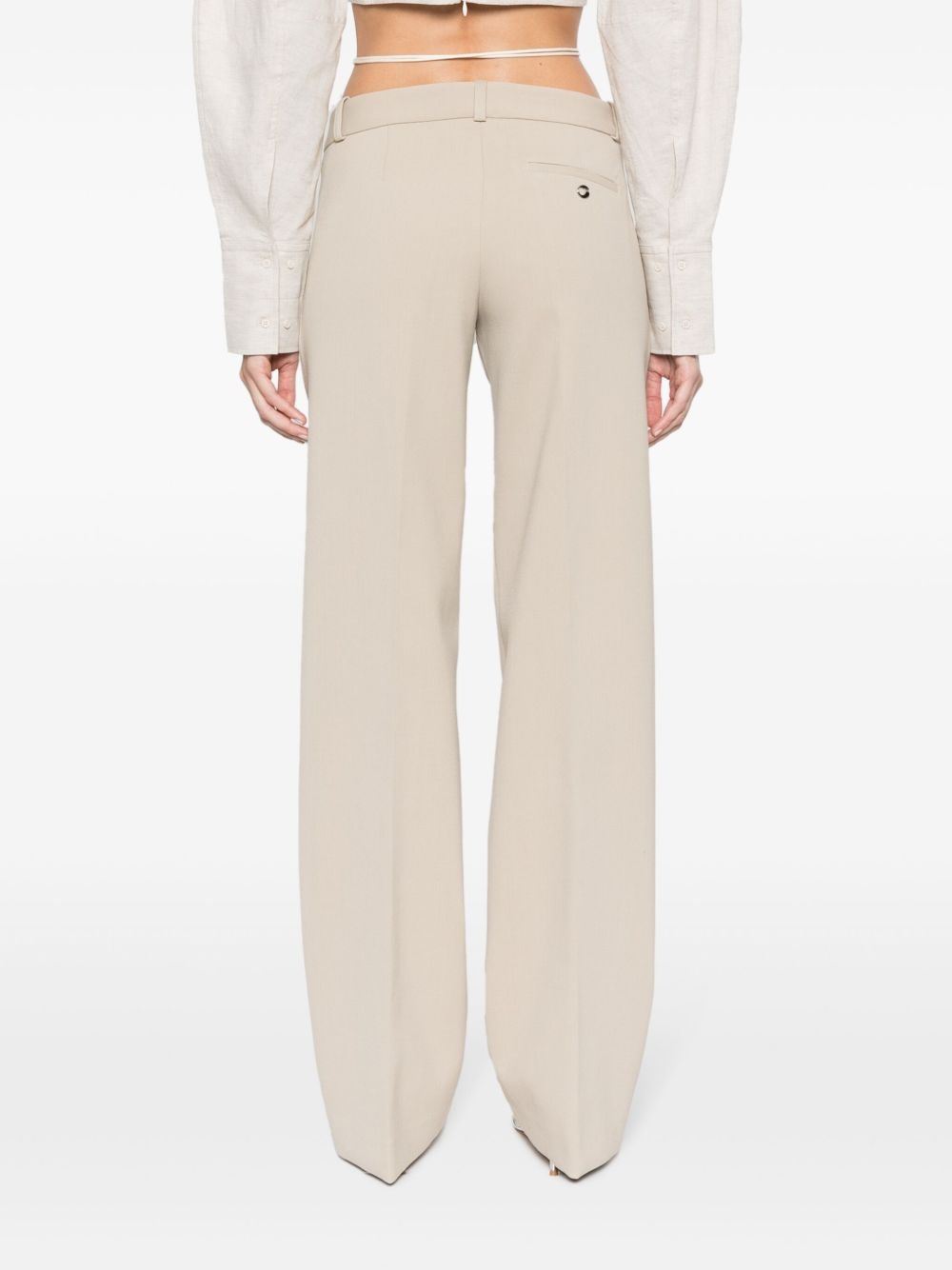 straight-leg tailored trousers - 4