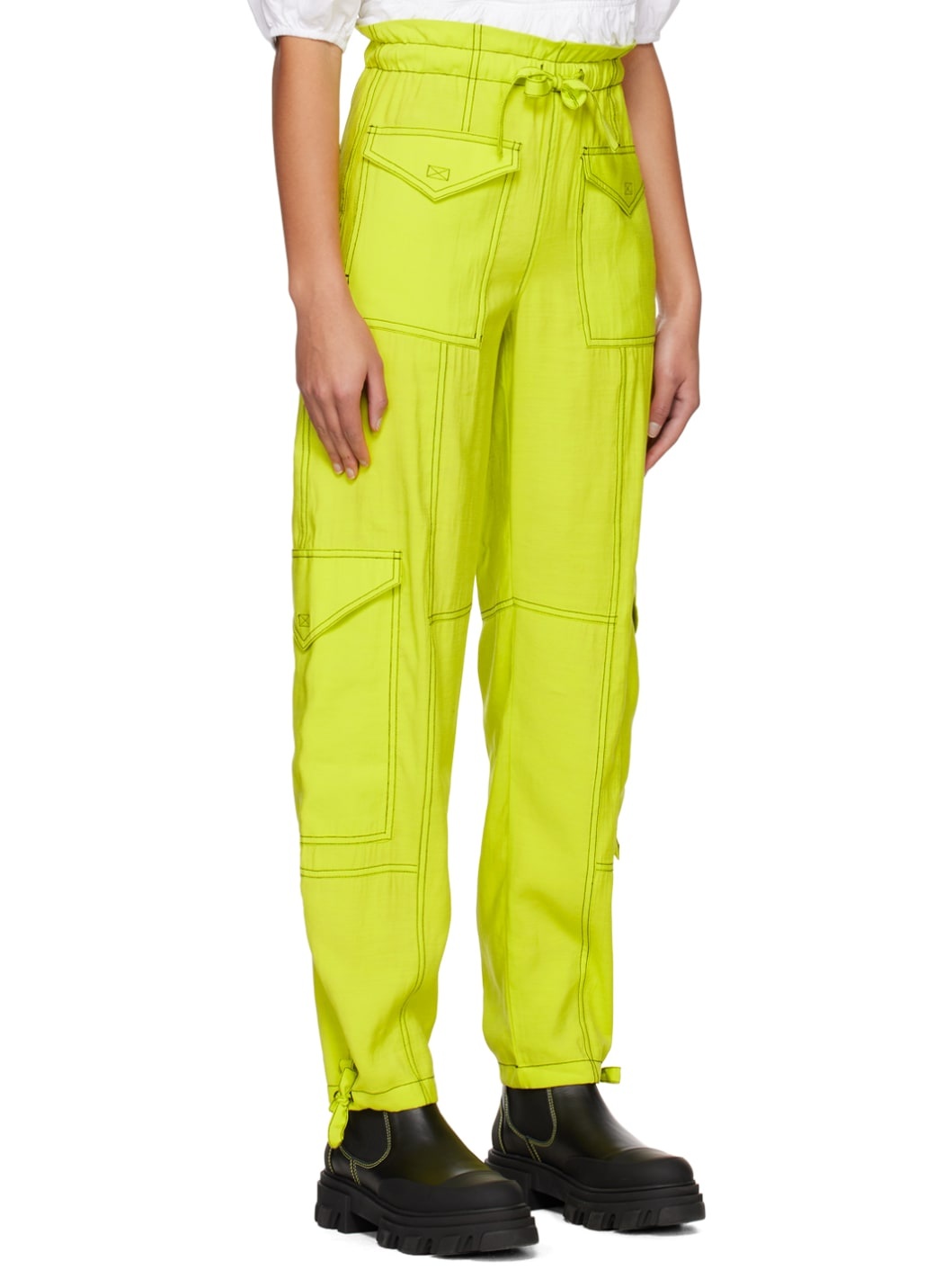 Yellow Light Slub Trousers - 2
