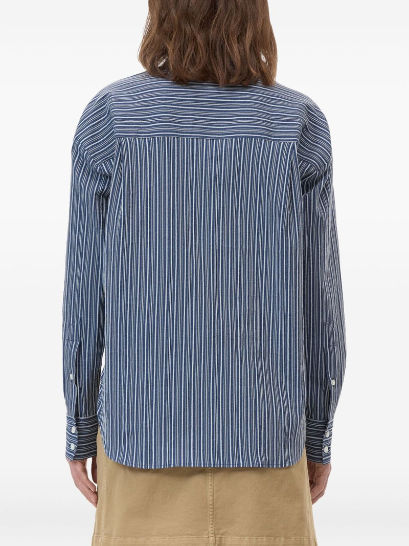 striped button-up shirt 4