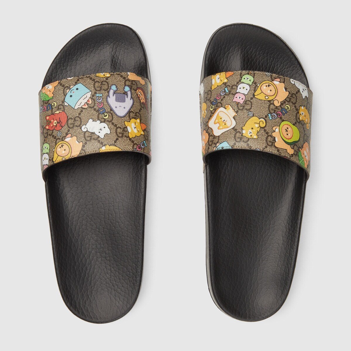 Men's Web animal print slide sandal - 6