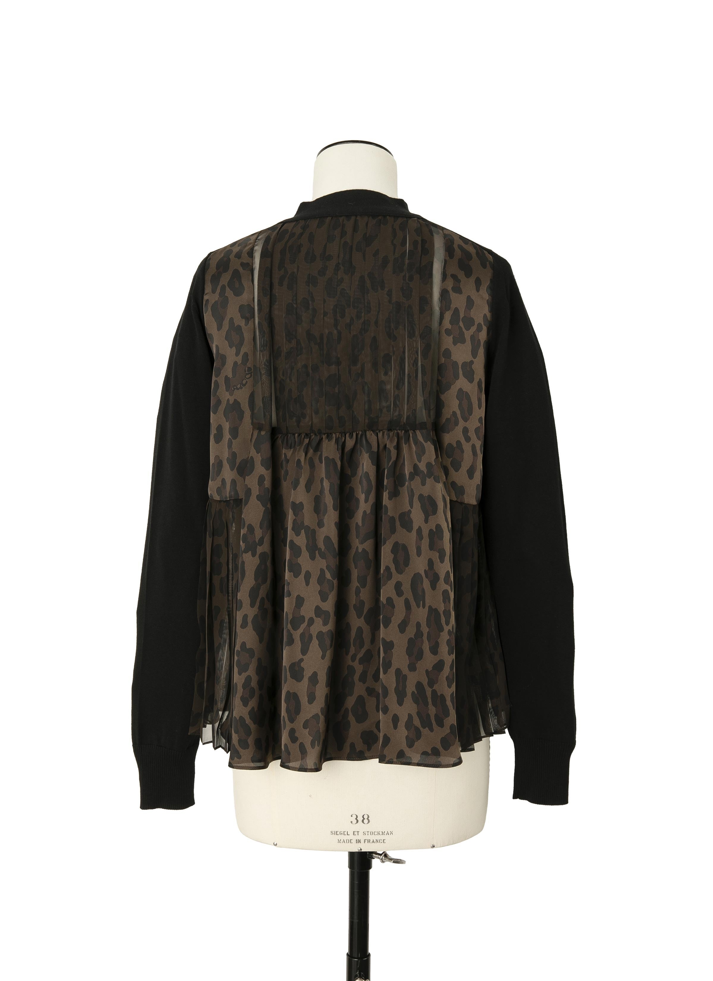 Leopard Print x Knit Cardigan - 3