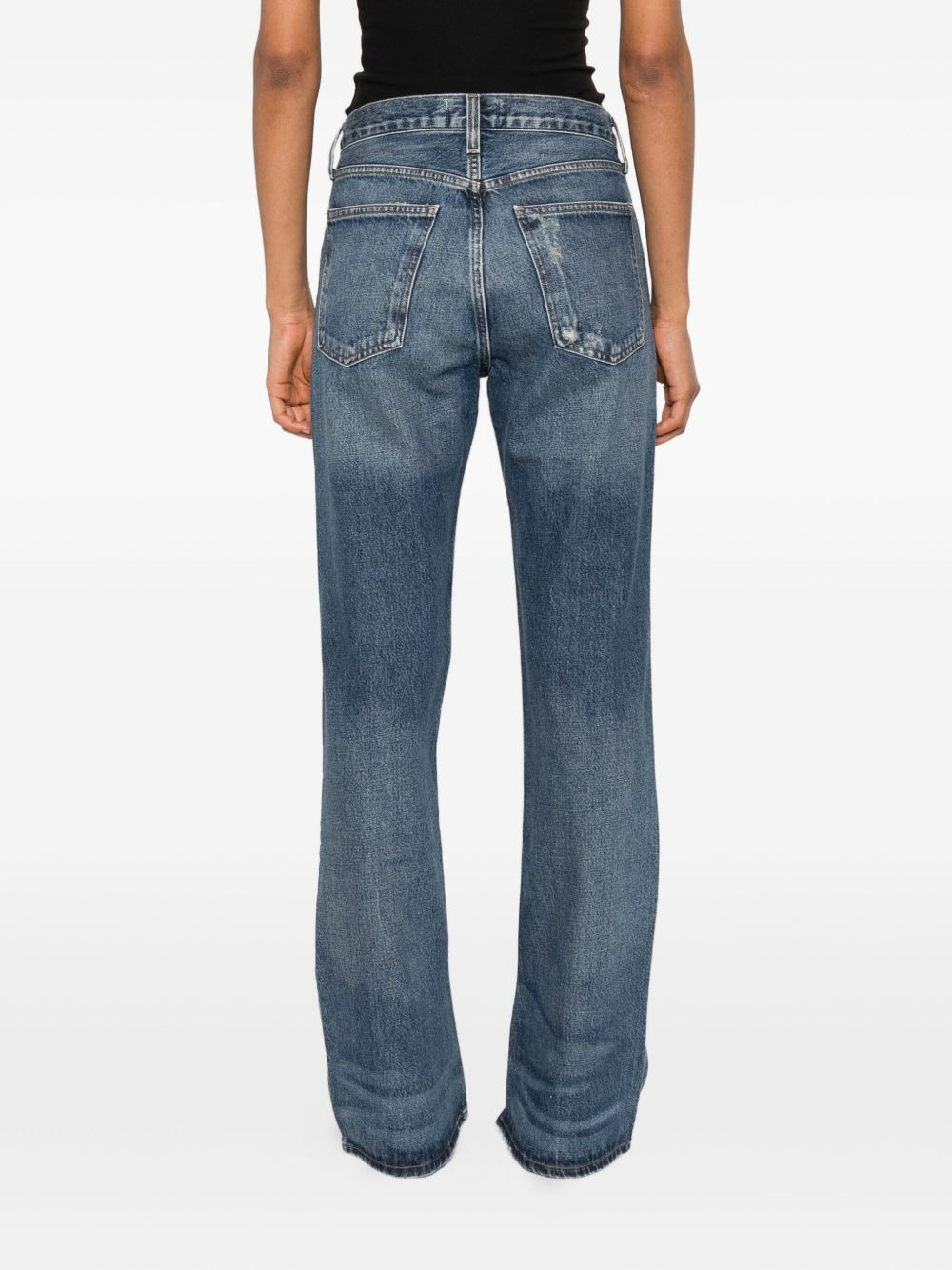 flared regenerative-cotton jeans - 4