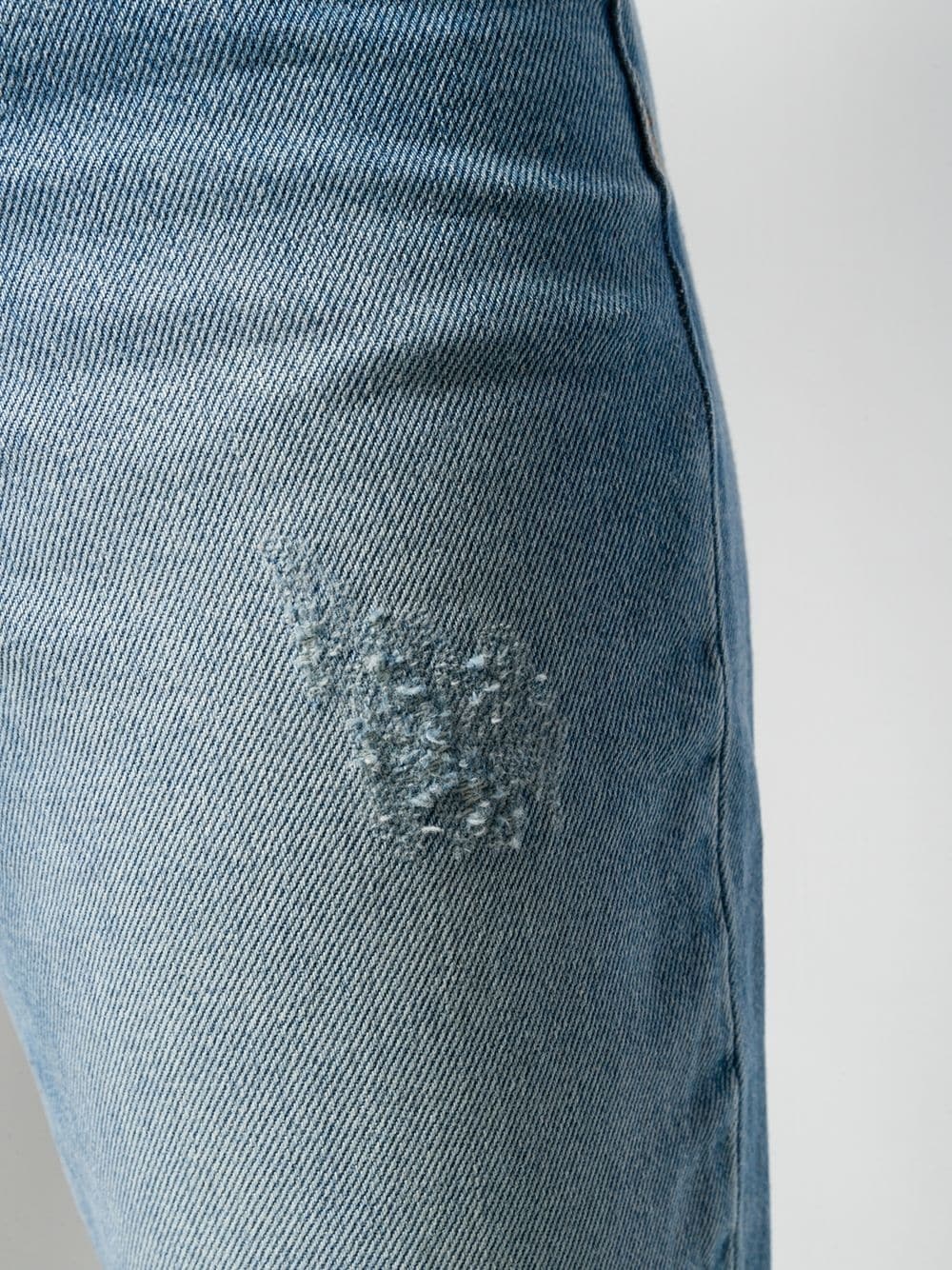 distressed straight jeans - 5