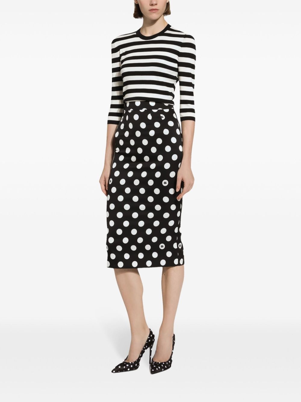 striped cropped jumper - 4
