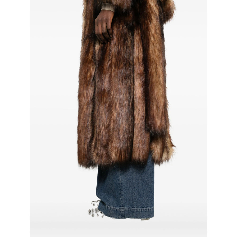 Simone Rocha Brown Coats - Faux Fur Coats Women - 2