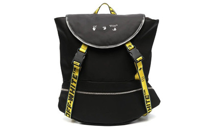 Off-White Men's Off-White 21 logo Printing Series Functional backpack schoolbag Black OMNB036S21FAB0011001 outlook