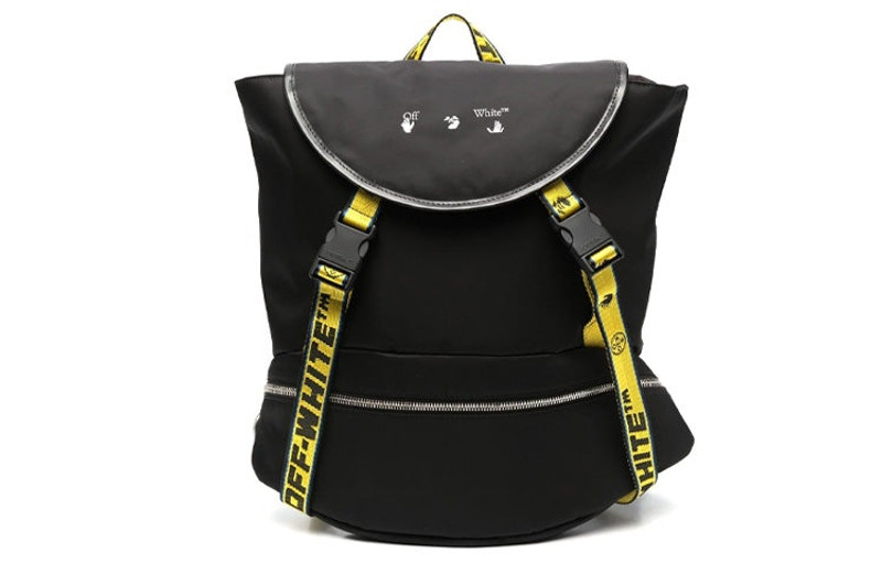 Off-White Men's Off-White 21 logo Printing Series Functional backpack schoolbag Black OMNB036S21FAB0011001 outlook