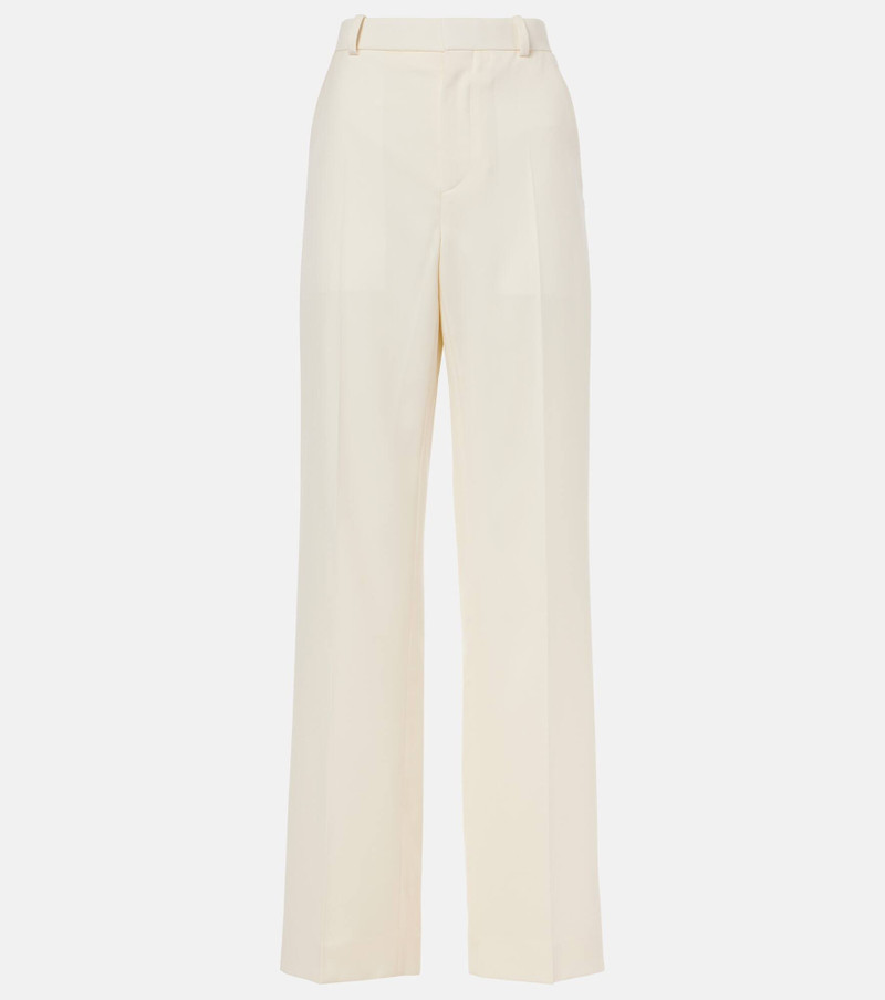 Low-rise wool pants - 1