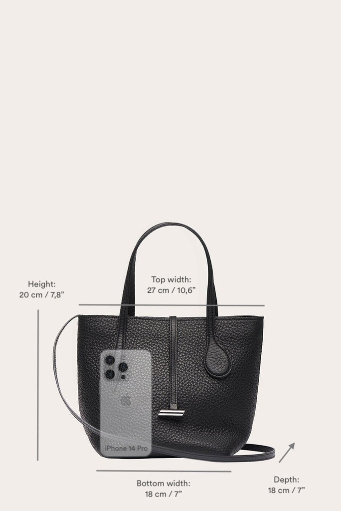 SPROUT TOTE MINI BLACK SUEDE - 8
