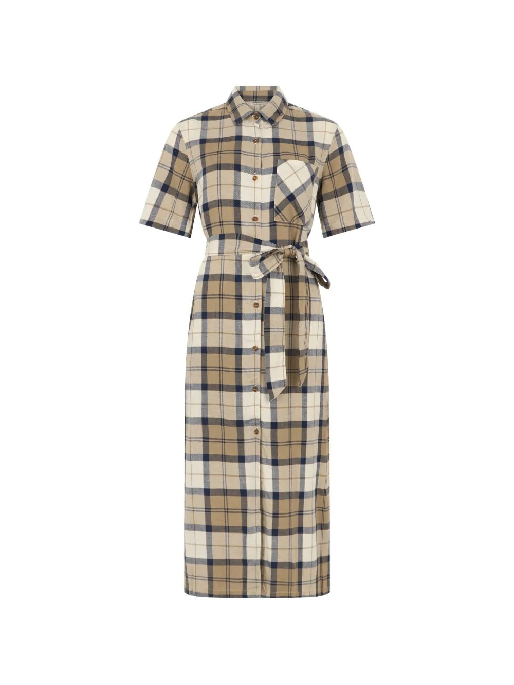 Fern tartan-print midi dress - 1