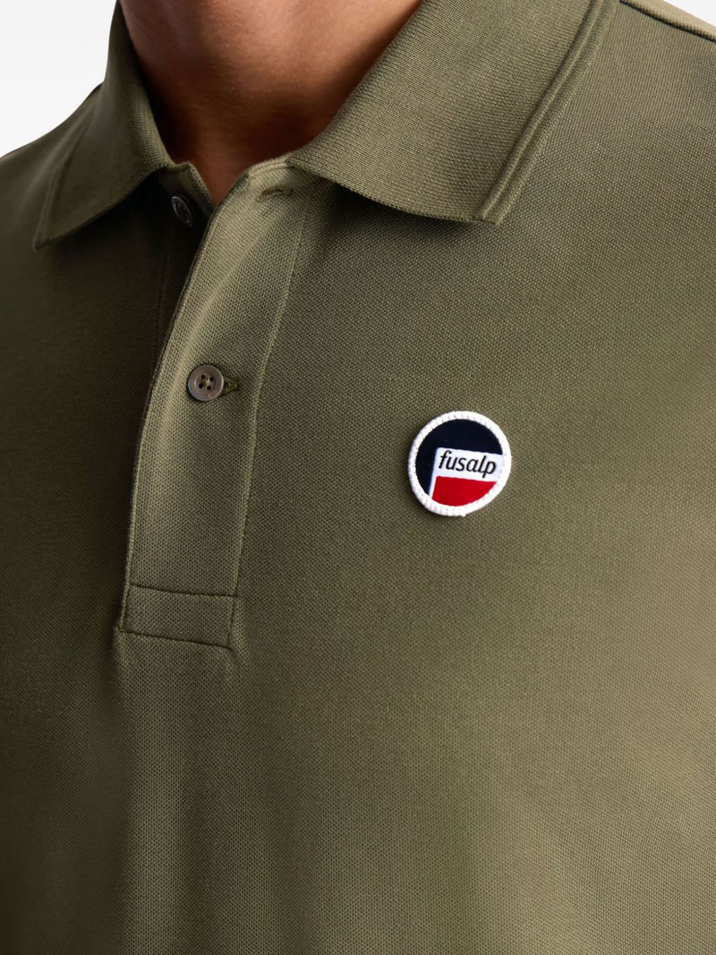 pique-cotton polo shirt 5