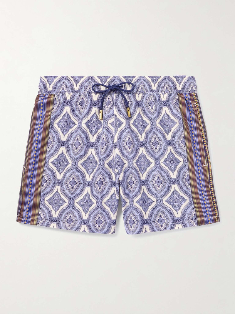 Straight-Leg Mid-Length Paisley-Print Swim Shorts - 1