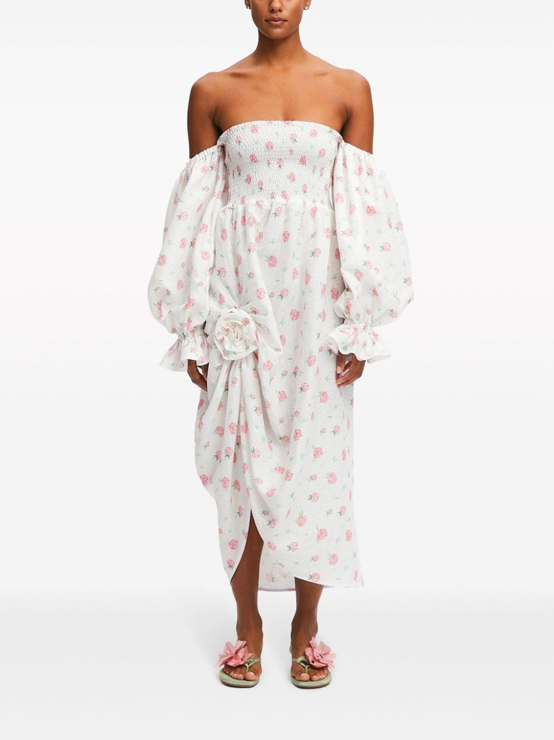 SLEEPER Atlanta rose-print linen dress outlook