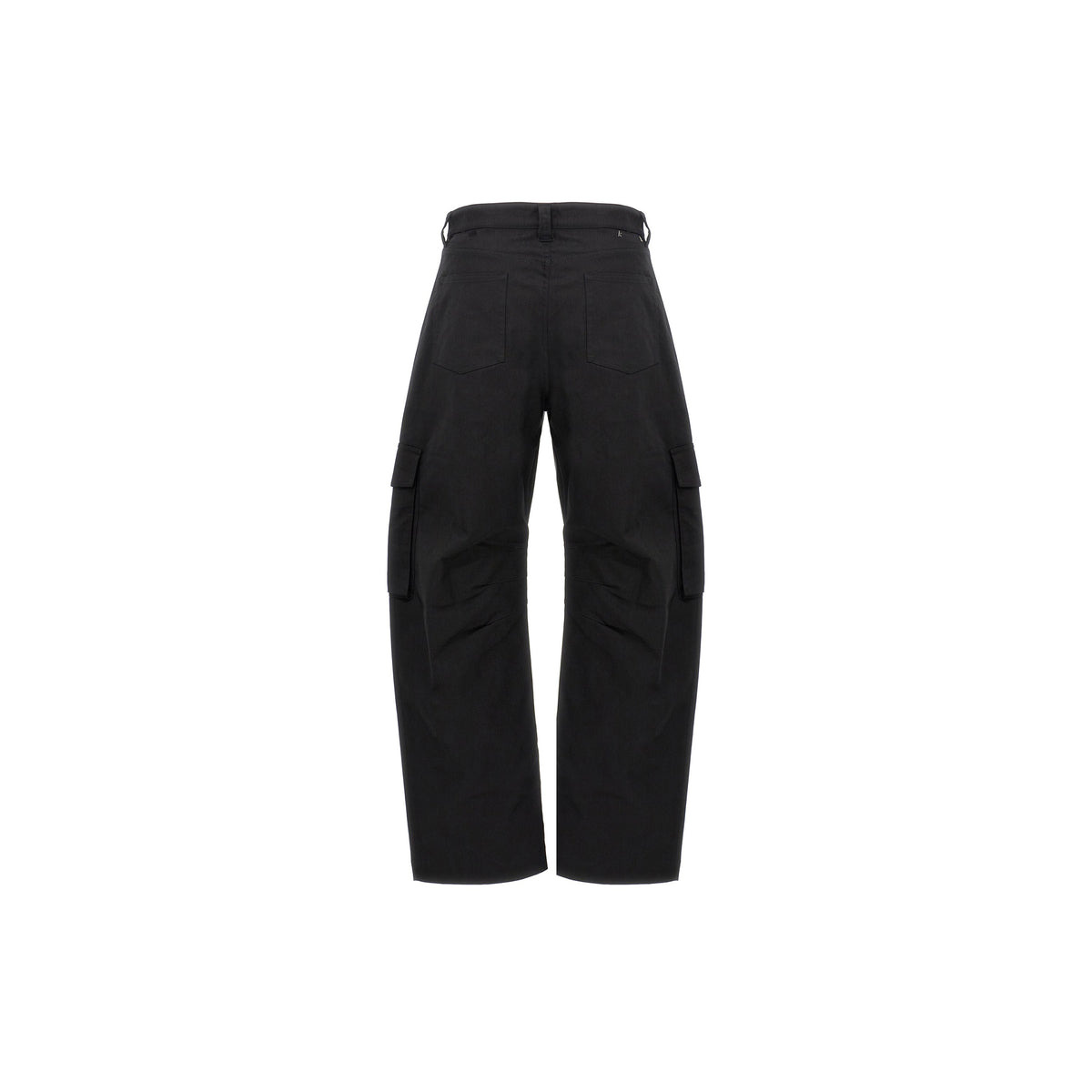 WIDE LEG CARGO PANTS (BLACK) - 1