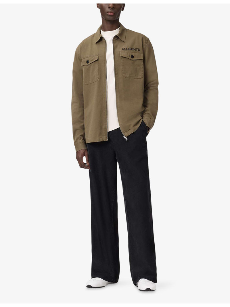 ALLSAINTS Orbit Graphic-Print Zip-Up Cotton Shirt outlook