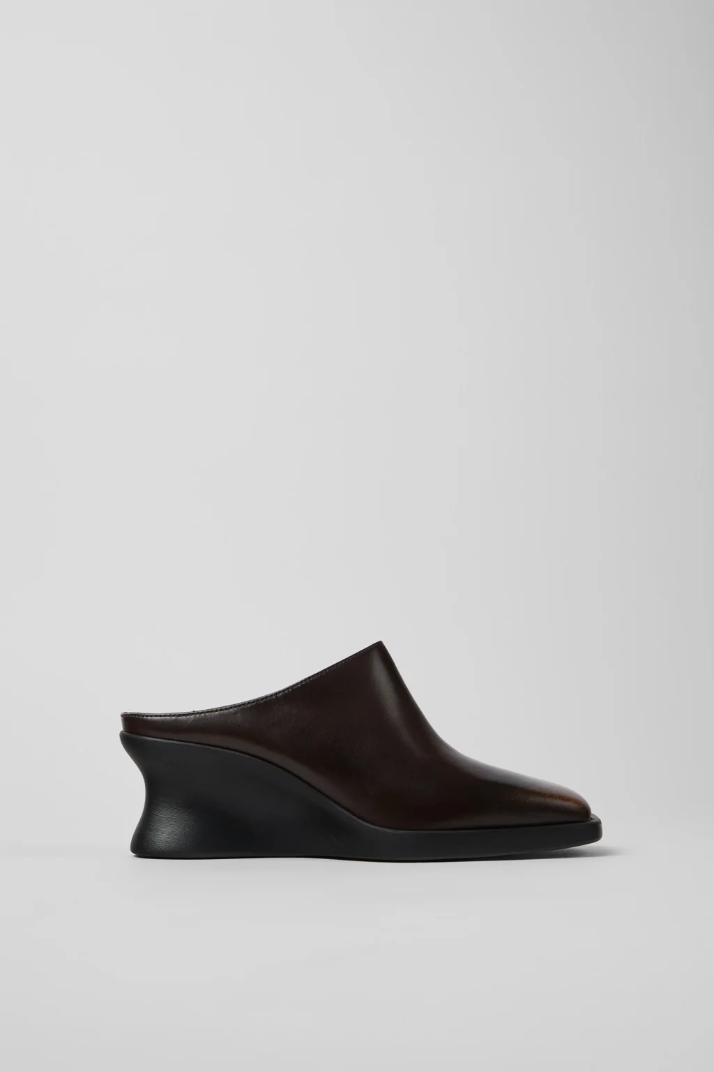 Louise Brown Leather Semi-Open Shoes for Women. - 1