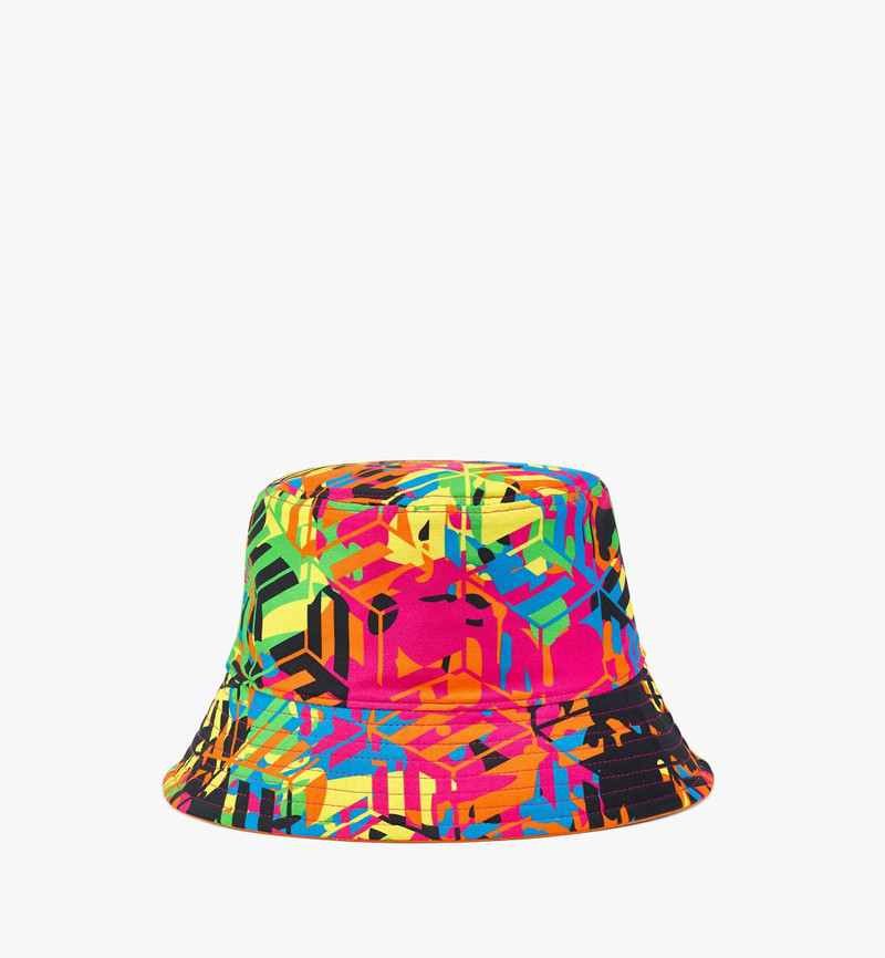 Reversible Cubic Camouflage Print Bucket Hat 3