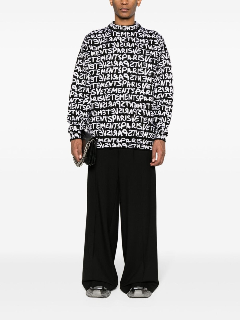 VETEMENTS VETEMENTS Grafitti Monogram Crew Neck Jumper outlook