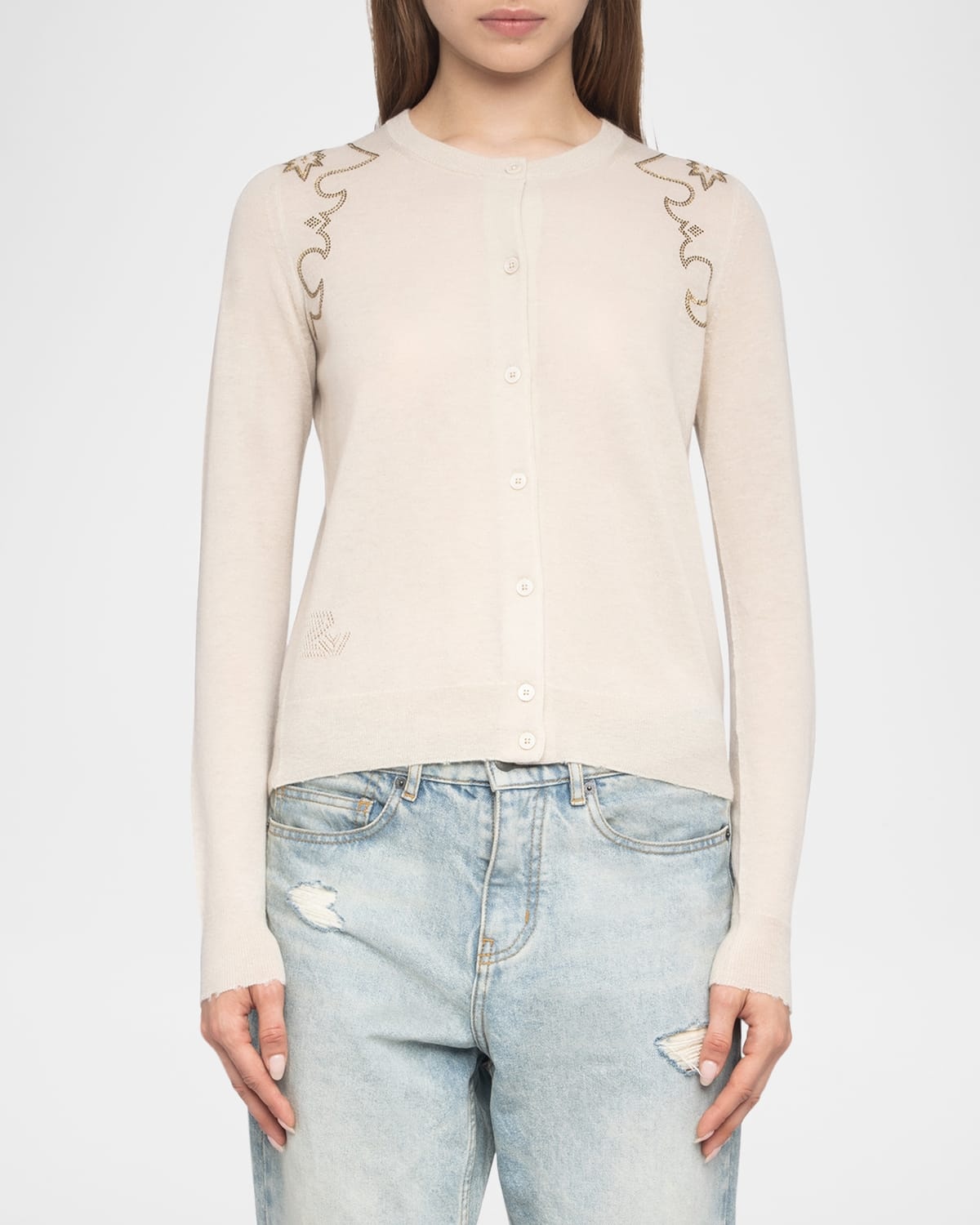 Missya Western Strass Cashmere Cardigan - 4