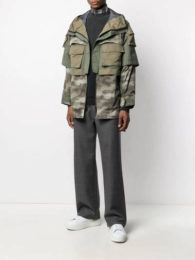 White Mountaineering camouflage print coat outlook