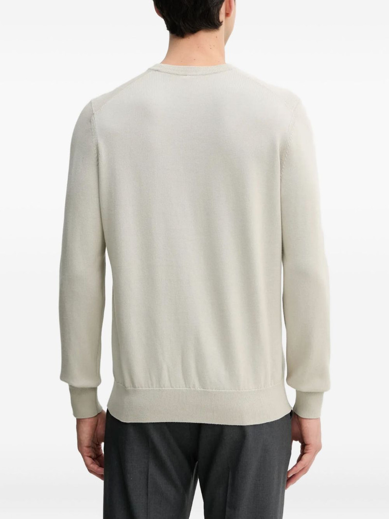 logo-plaque cotton sweater 3