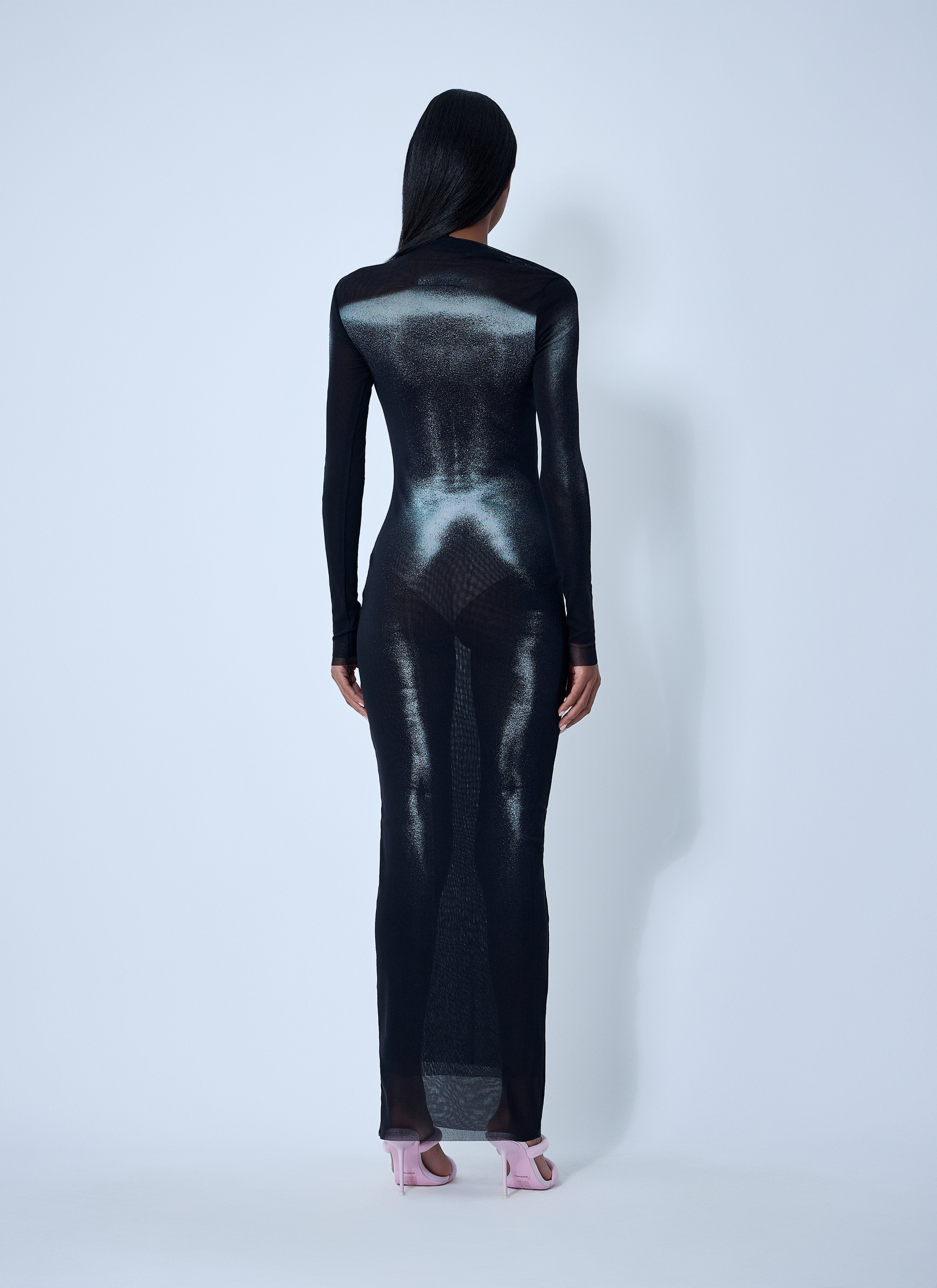 Jean Paul Gaultier Women Wood Mesh Maxi Dress - 4