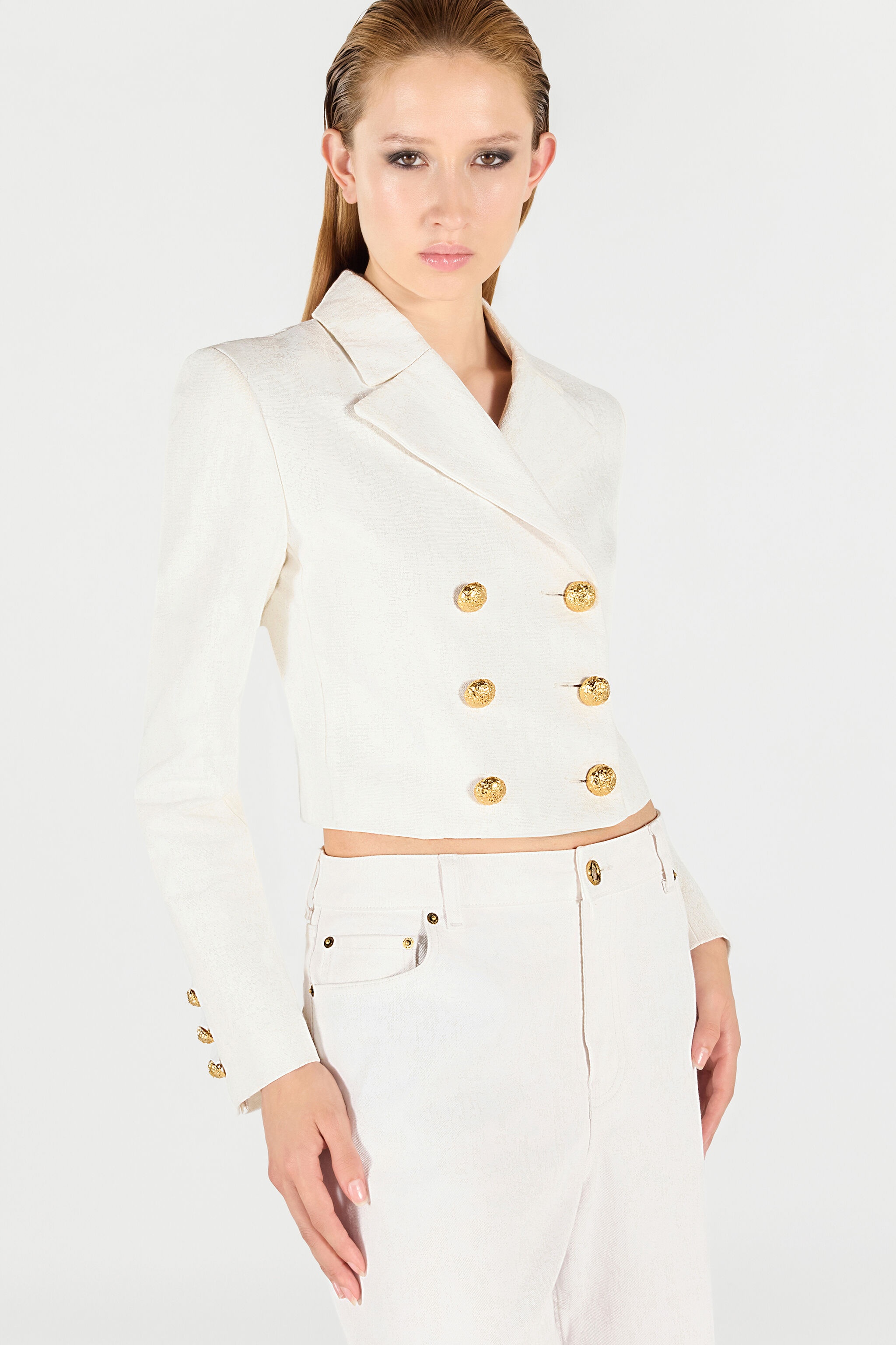 Wall Print Cropped Jacket - 6