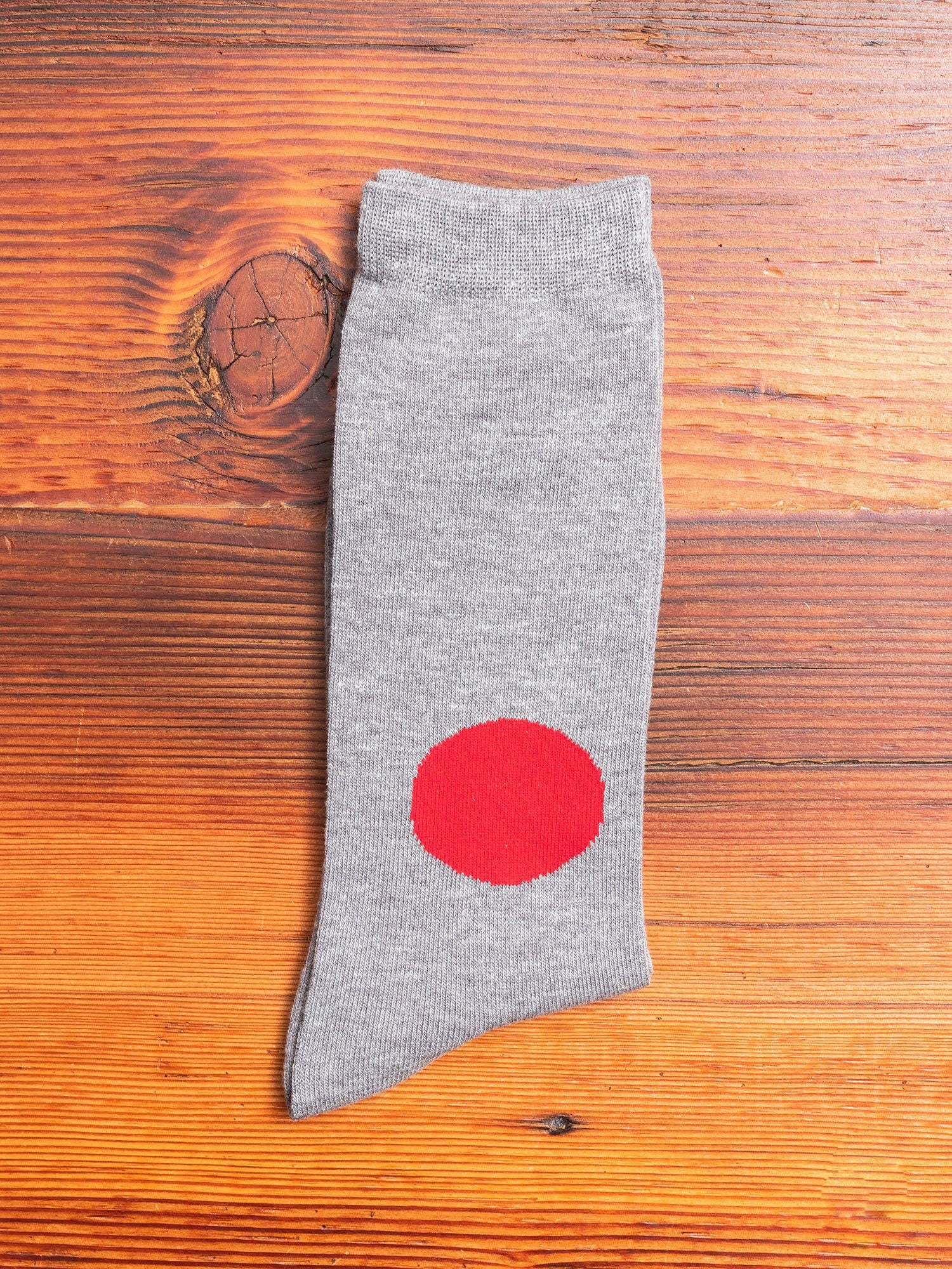 Japanese Flag Socks in Charcoal - 1