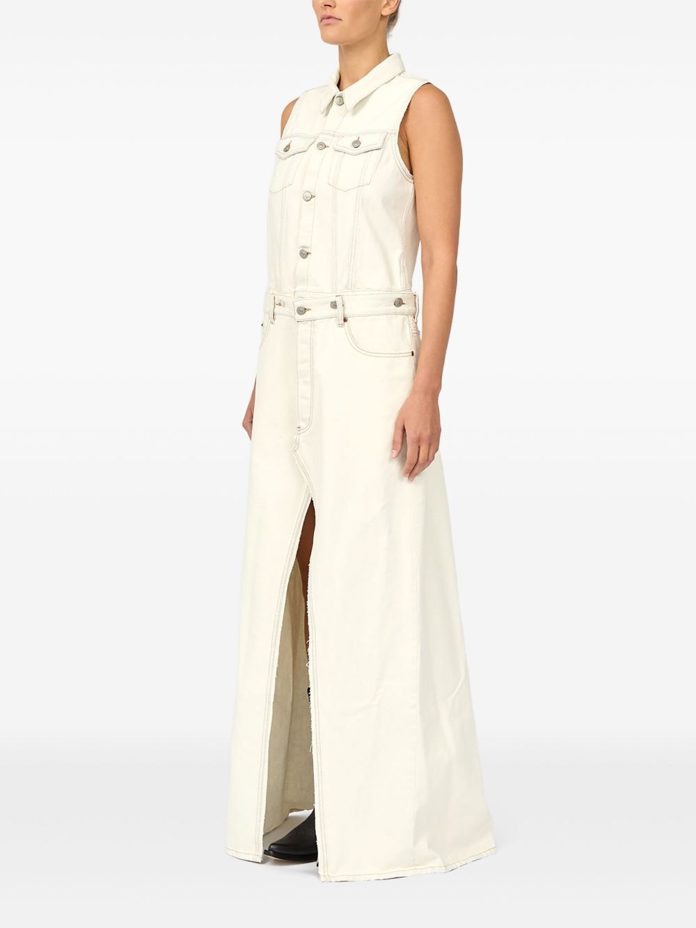 denim maxi dress - 4