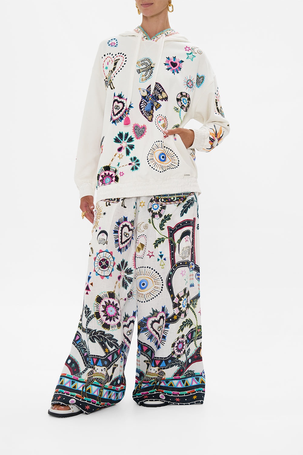 SILK BAND OVERSIZED HOODIE WITH POCKETS - 4