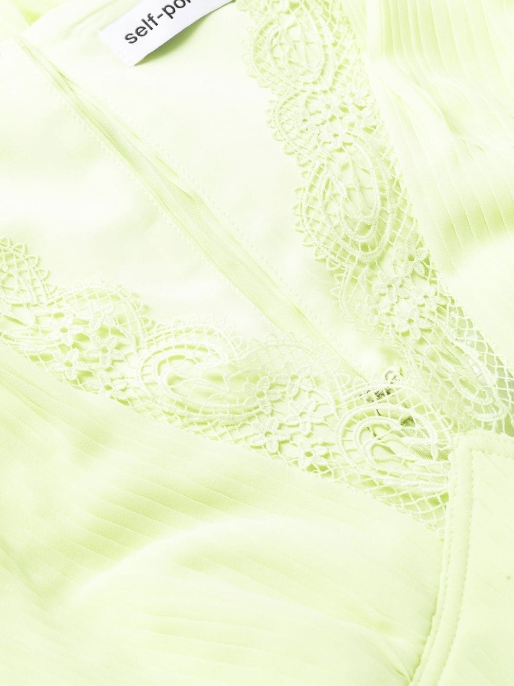 floral-lace detail midi dress - 7