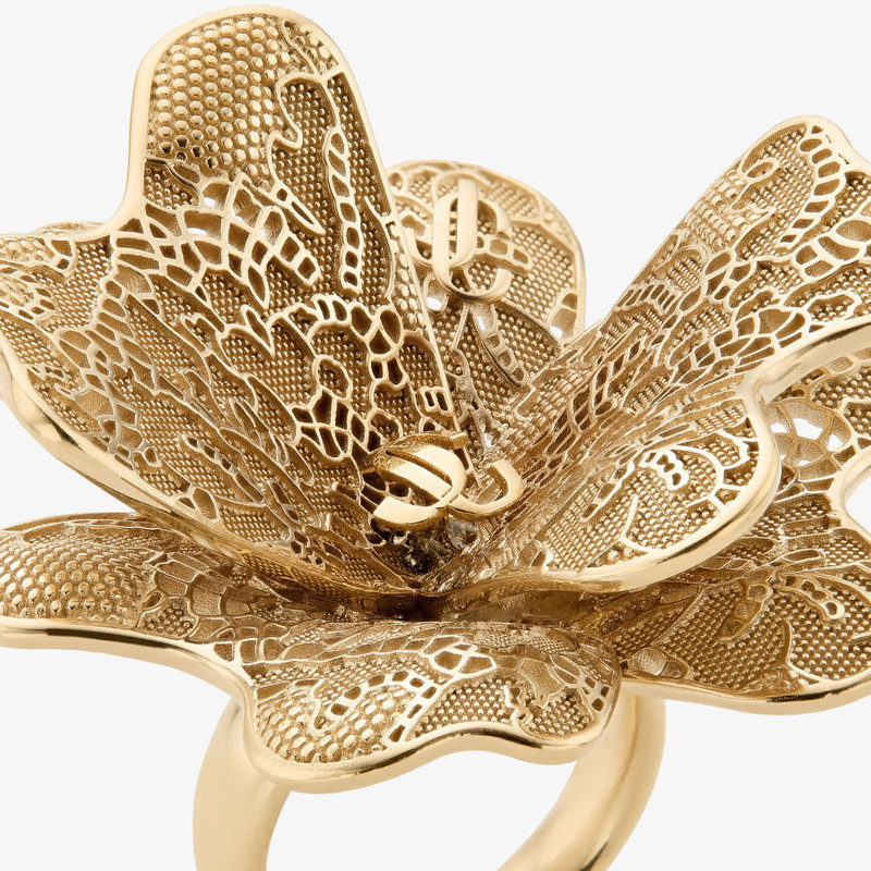 Maxi Corsage Ring Gold Finish Metal Corsage Ring 3