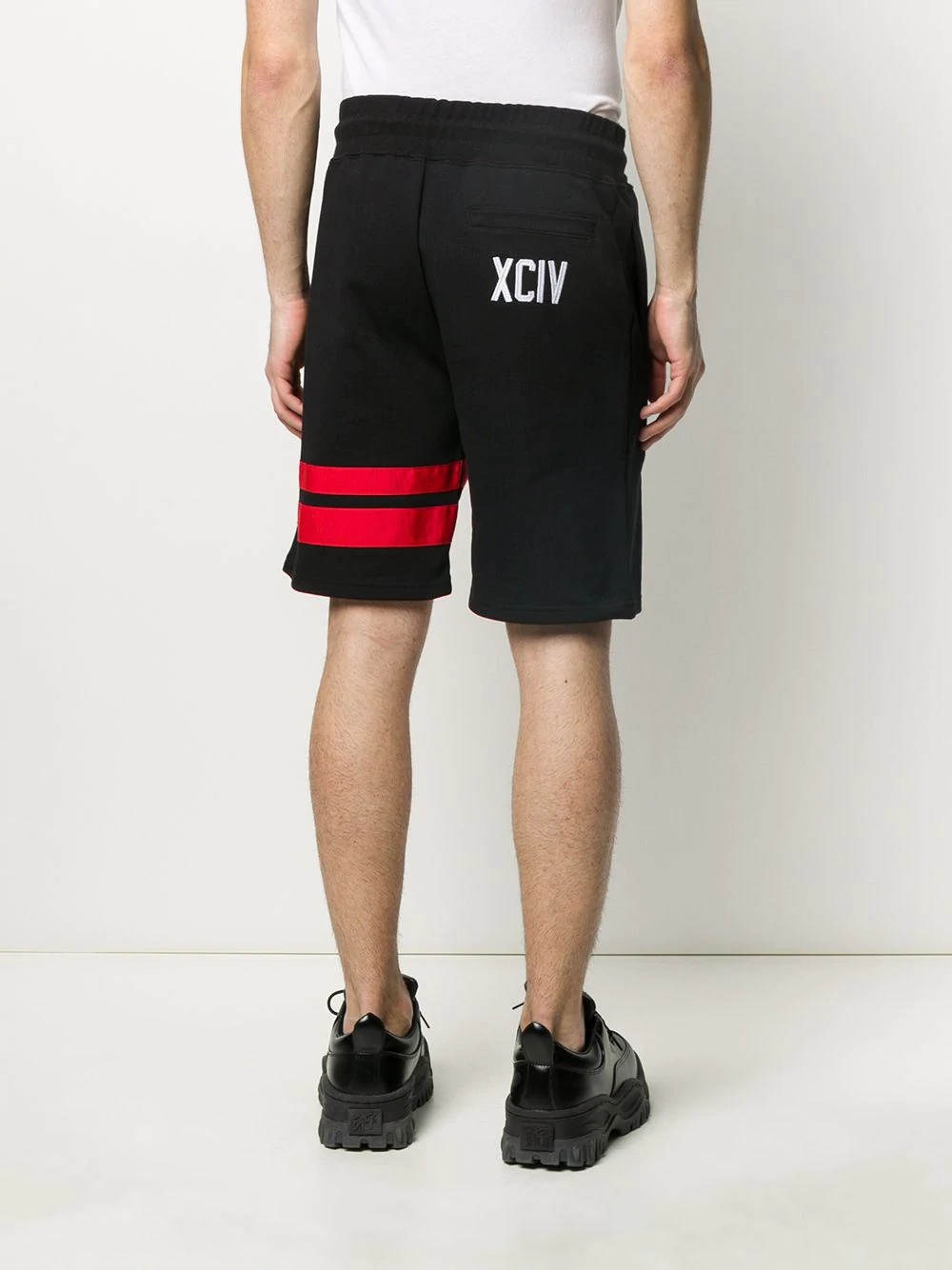 stripe detailed track shorts - 4