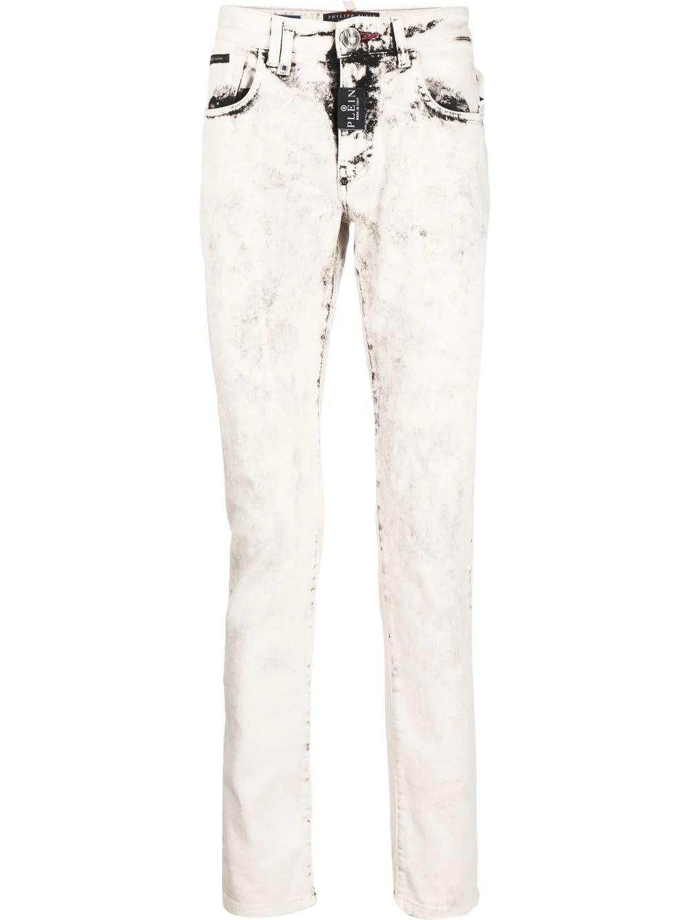 acid-wash slim-fit jeans - 1