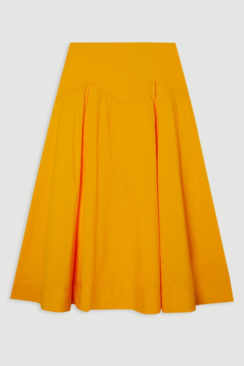 Cotton Woven Prom Skirt With Dropped Waist Detail 4
