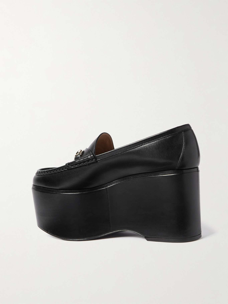 Horsebit leather platform loafers 3
