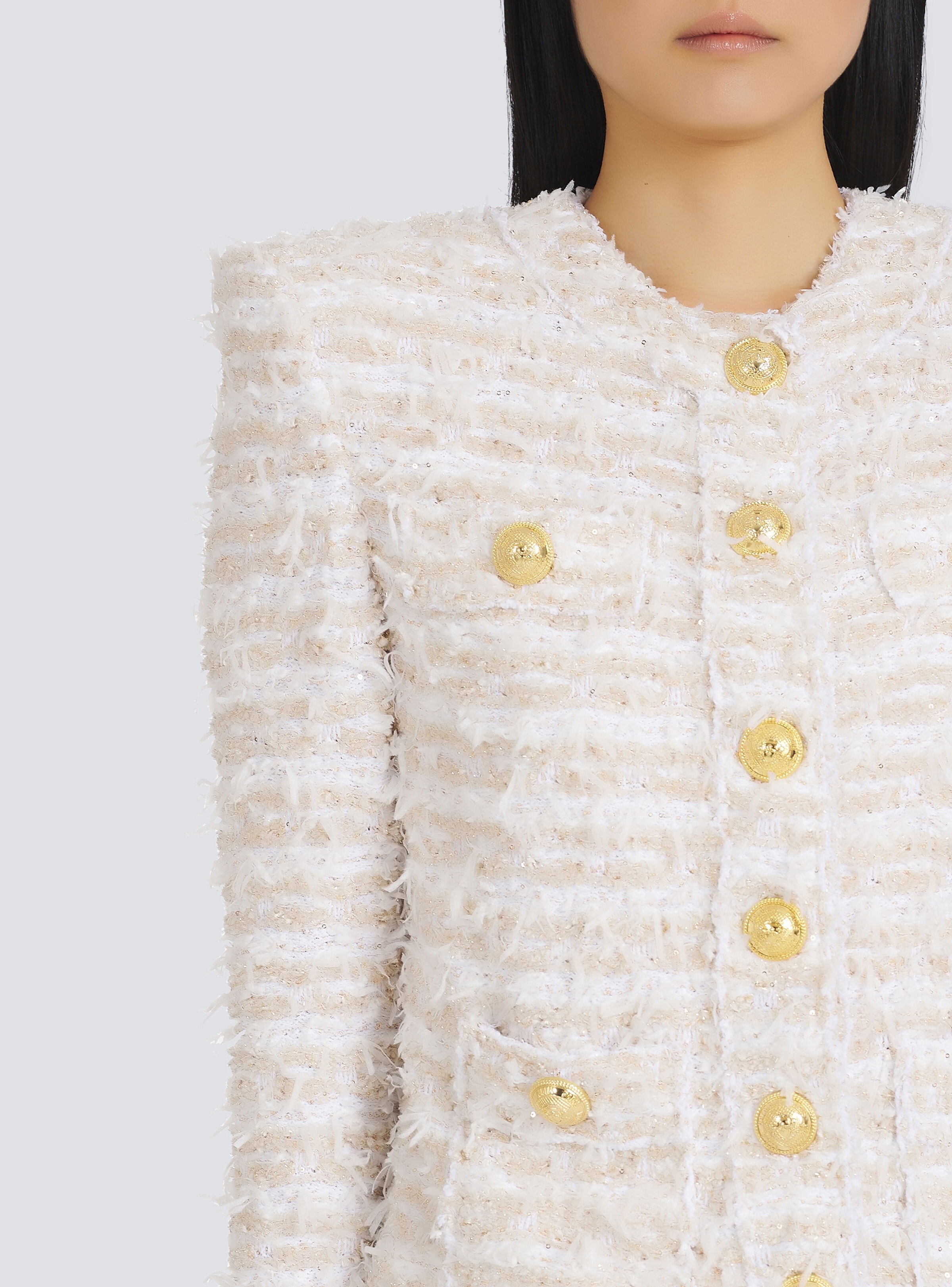 White tweed jacket - 7