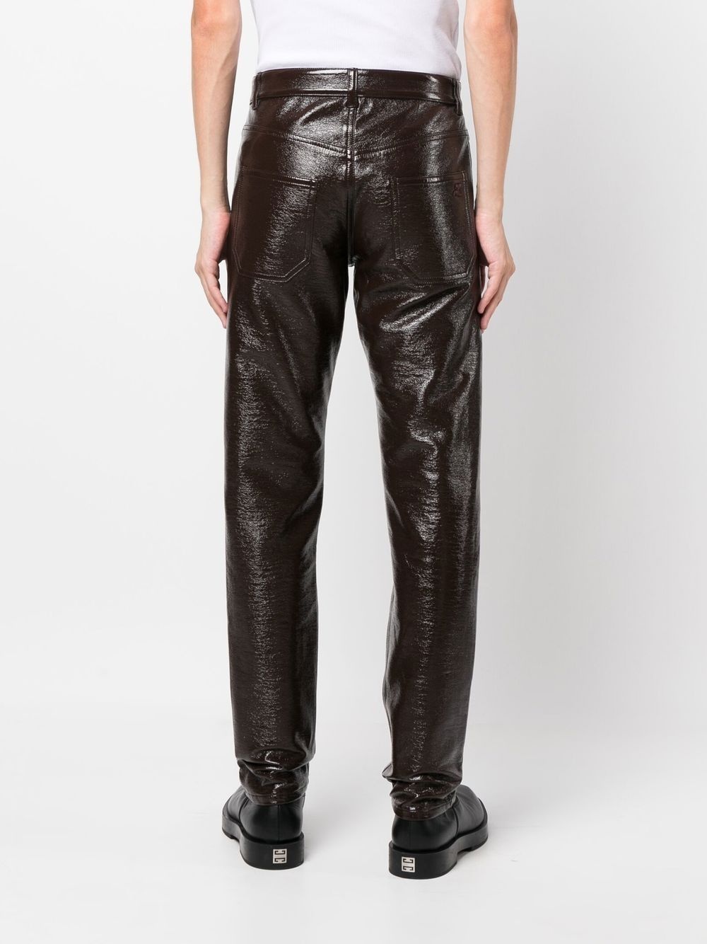 high-shine tapered trousers - 4