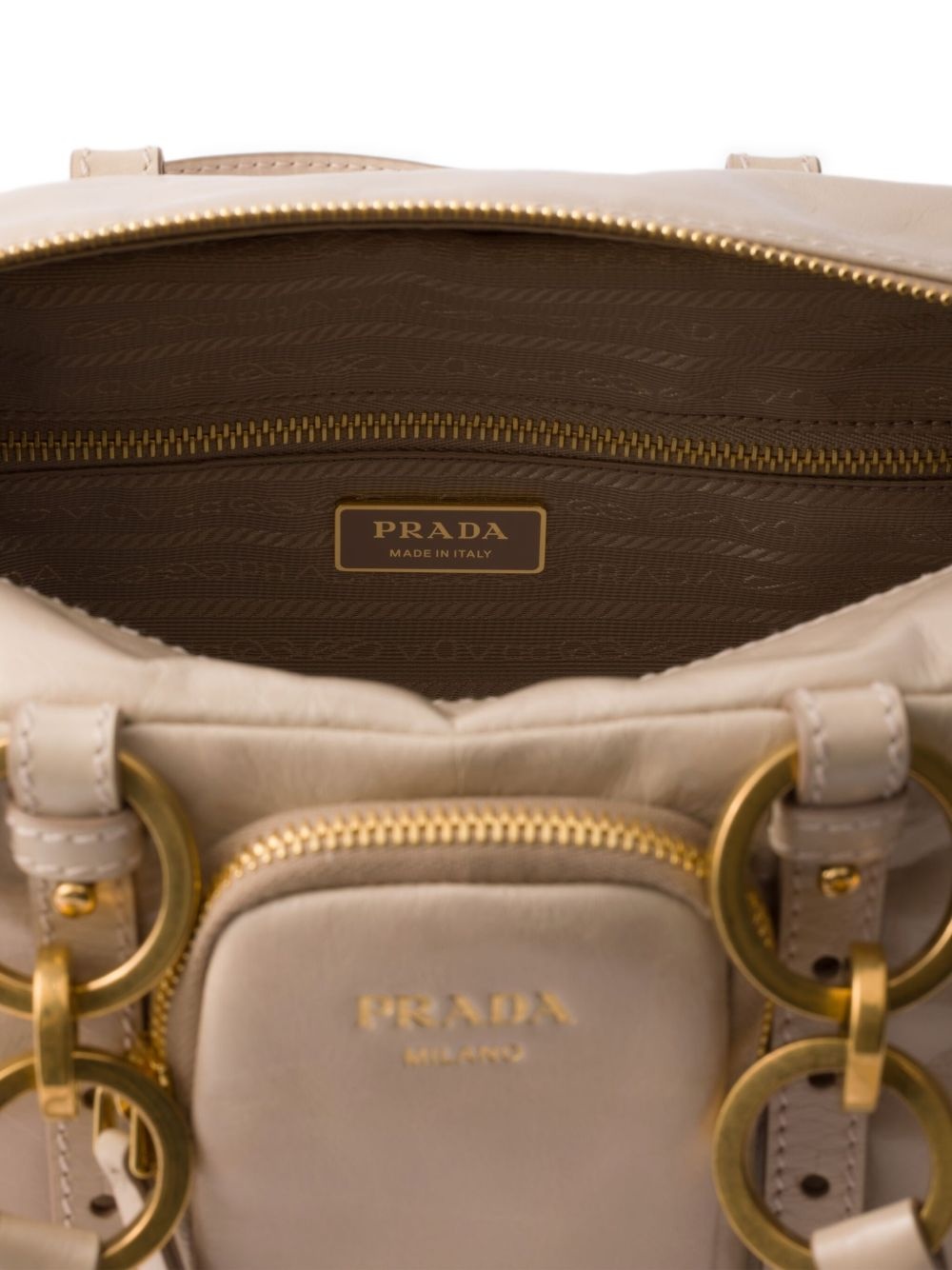 Dangle leather tote bag - 5