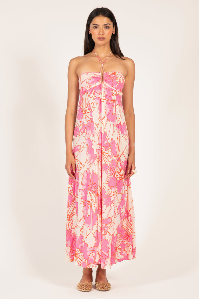Long Dress Carla - Pink Petal 1