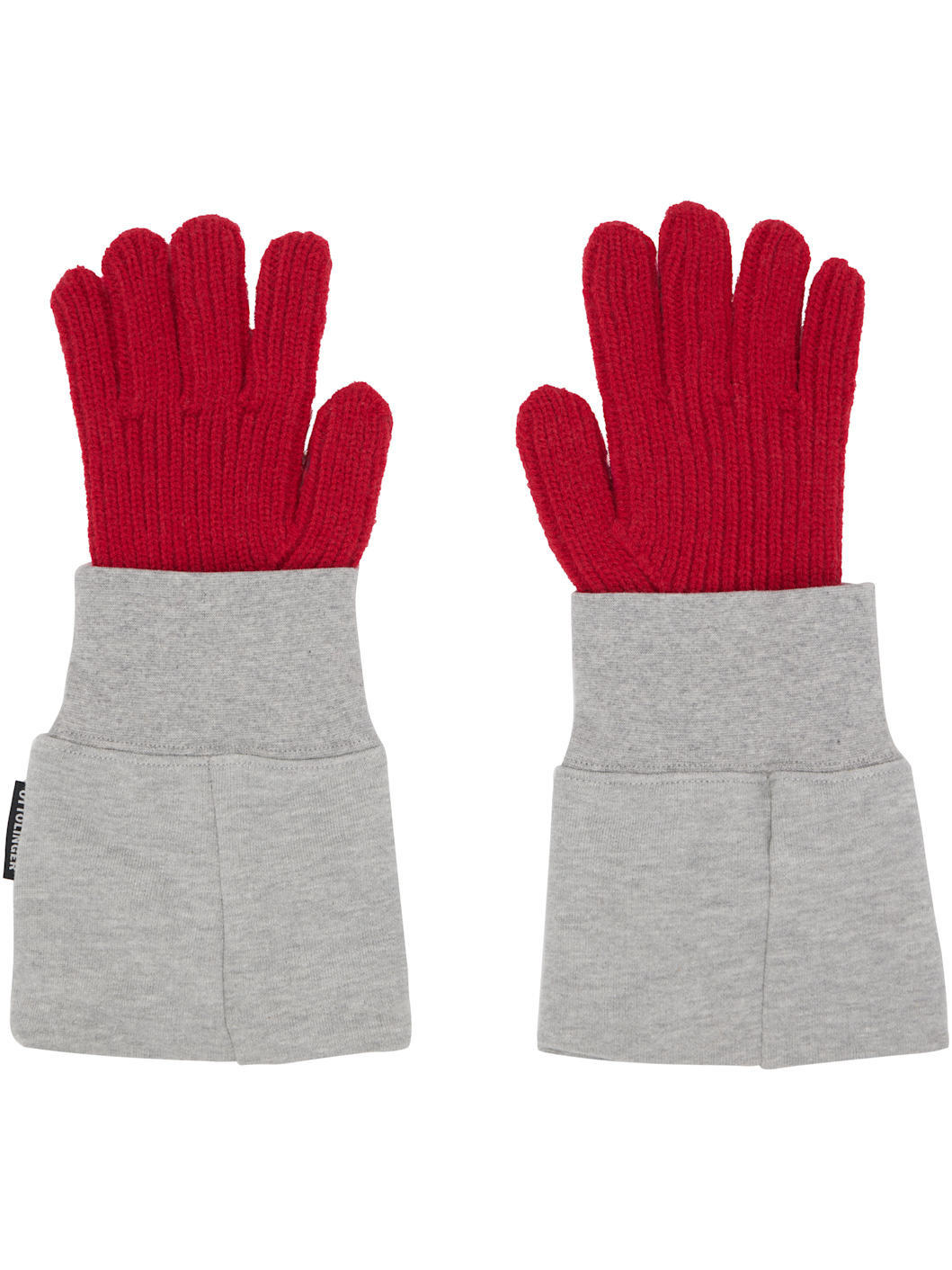 Red & Gray Deconstructed Sleeve Glove - 2