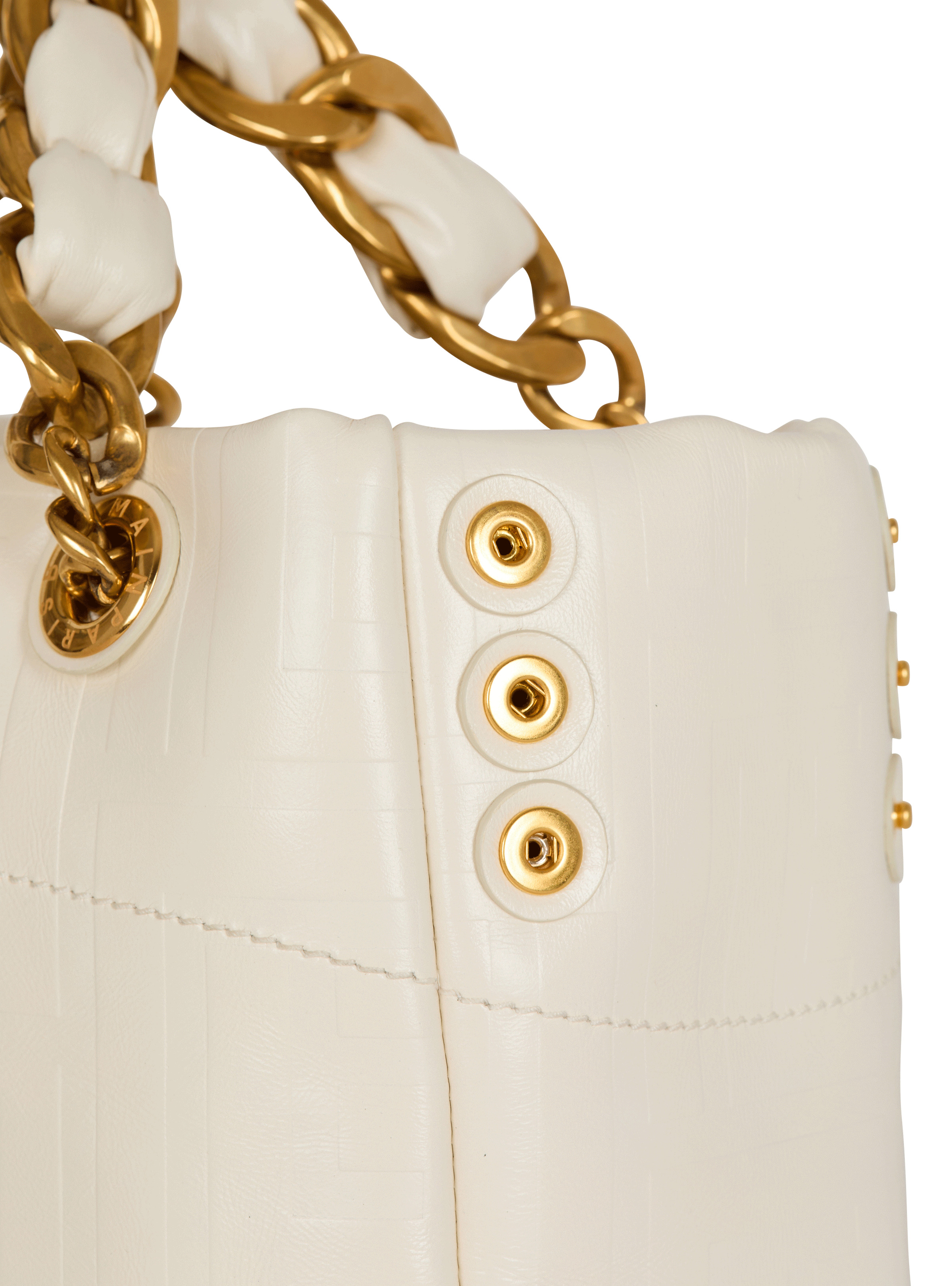 Small 1945 Soft bag in embossed crackled calfskin with a PB Labyrinth monogram - 5