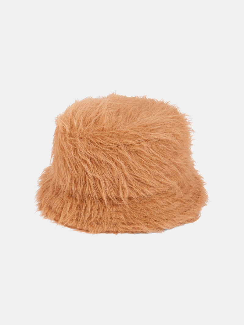 BROWN BUCKET HAT IN FUR 1