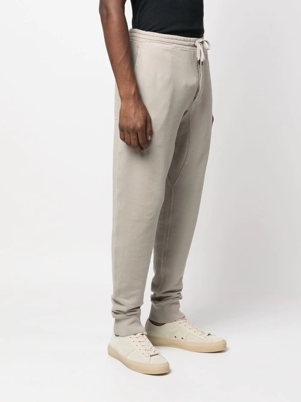 drawstring cotton track pants - 2