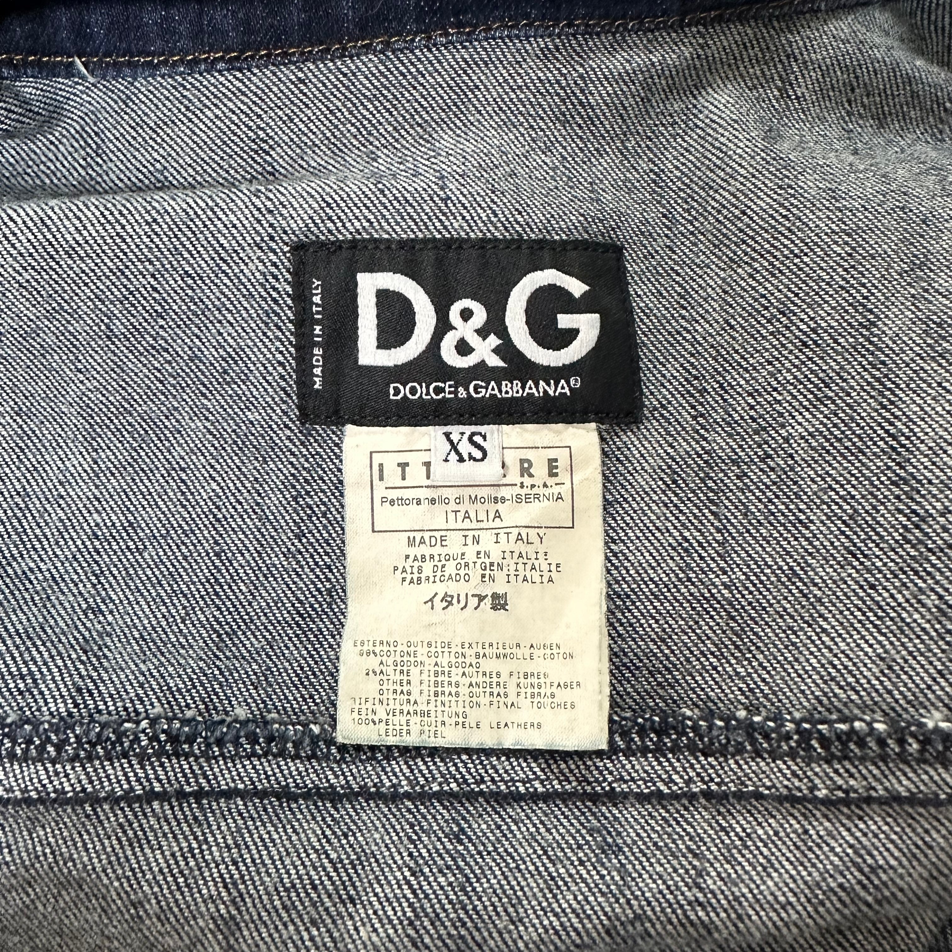 D&G - D&G Fur Trim Patchwork Denim Jacket - 4