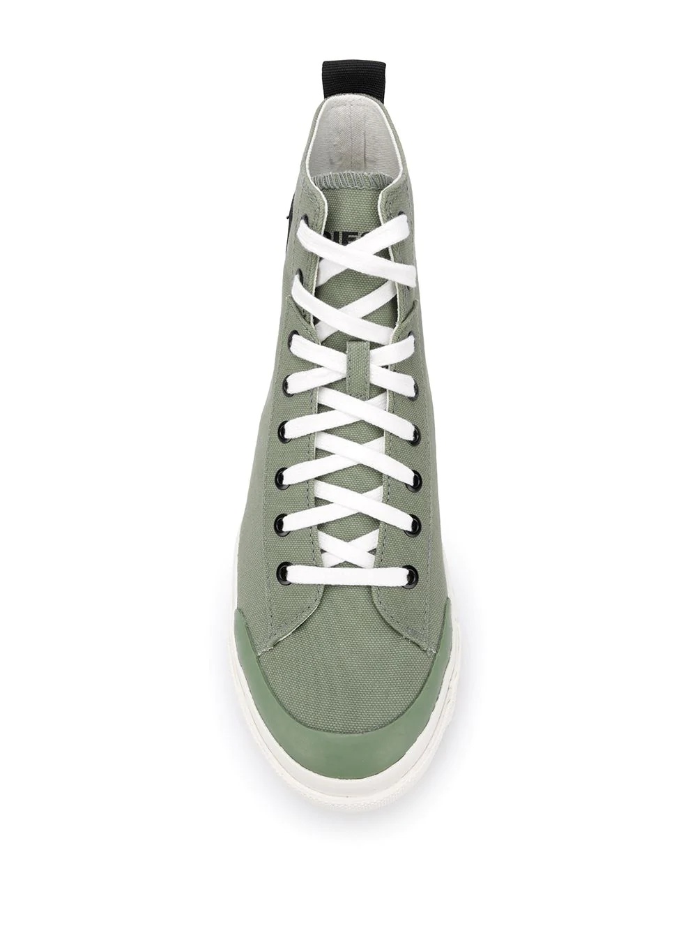 high top logo plaque sneakers - 4