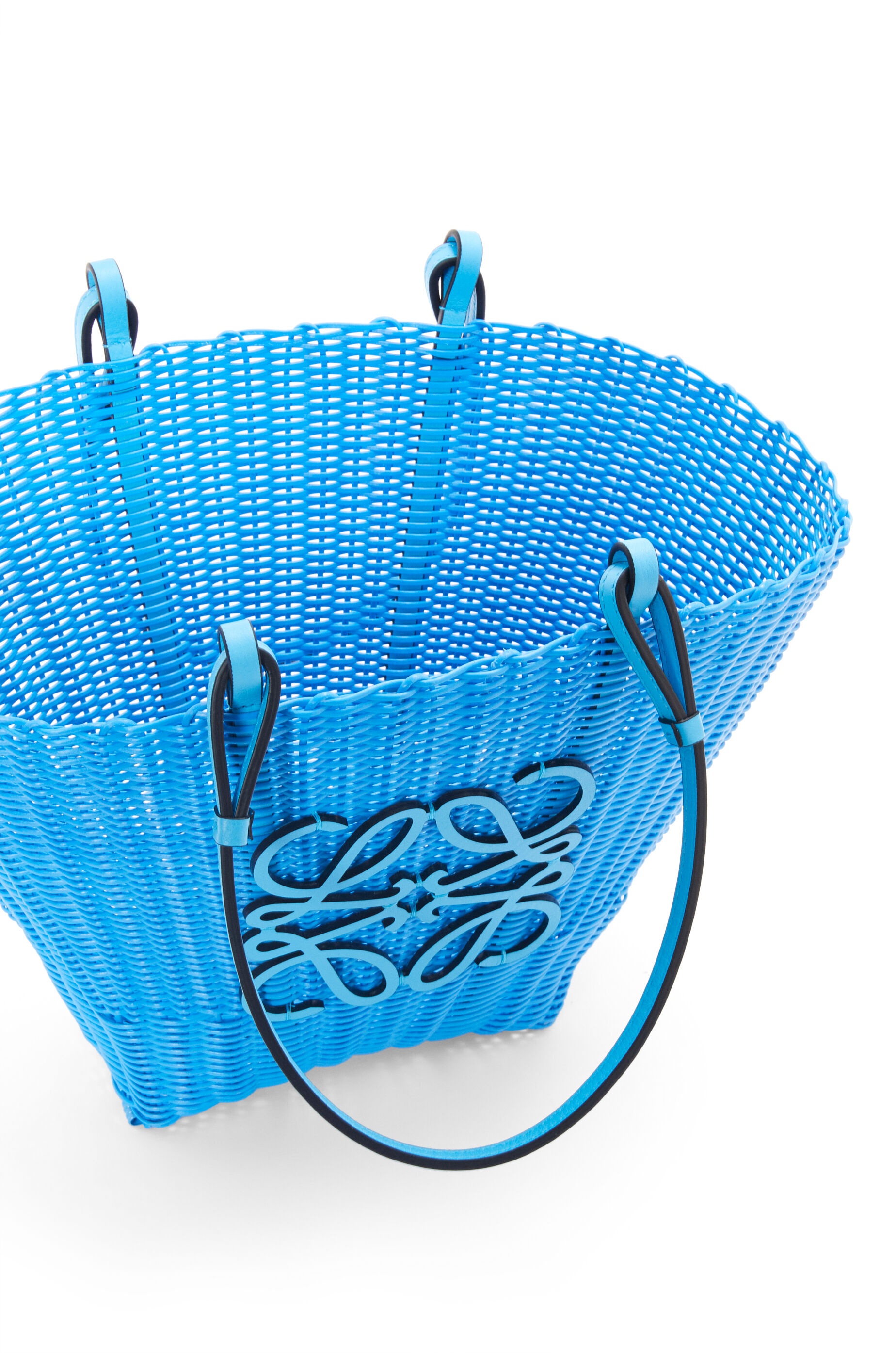 Mermaid basket bag in plastic and calfskin - 5