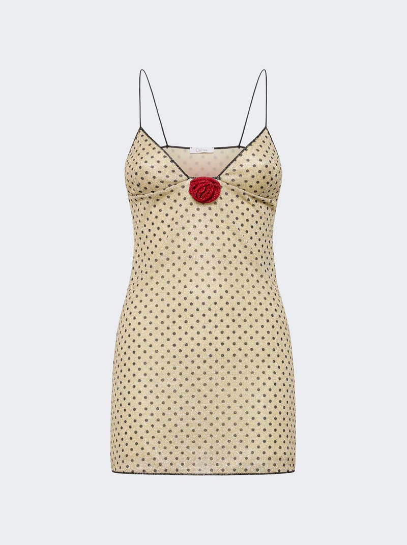 Lumiere Rose Pois Mini Dress Black Pois 1