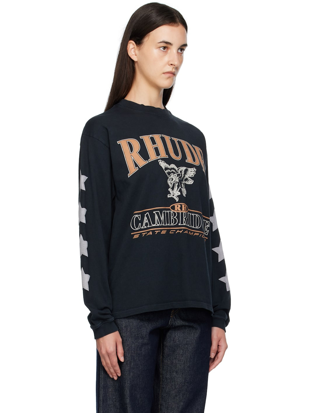 Black 'Cambridge State Champs' LS T-shirt - 2