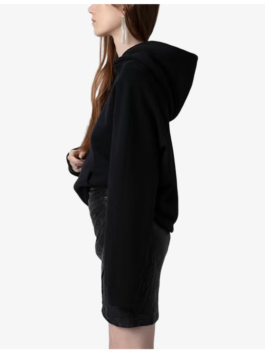 Georgy diamante-wing relaxed-fit cotton-blend hoody - 3